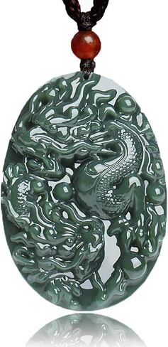 اليد الطبيعية النقية منحوتة تشينغ اليشم التنين قلادة قلادة قلادة اليشم انه تيان معتمد هناك شهادة قلادة المرأة قلادة الرجال in Kuwait