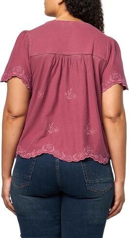 سترة نسائية بأكمام قصيرة مقلمة عموديًا من Lucky Brand in Saudi Arabia