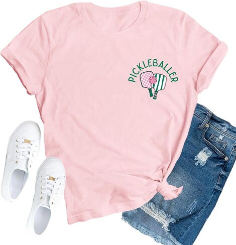 Pickleball Shirt for Women Pickleball Player T-Shirt Pickleball Lover Tee Tops in Kuwait