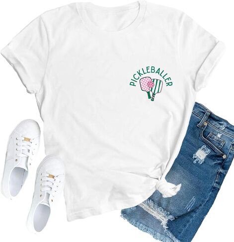 Pickleball Shirt for Women Pickleball Player T-Shirt Pickleball Lover Tee Tops in Kuwait