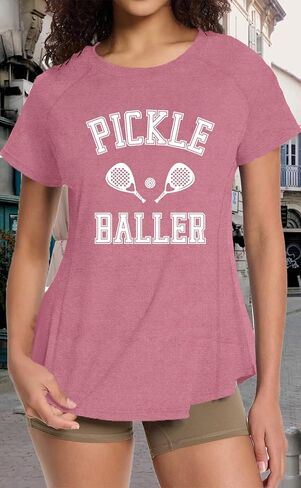 Pickleball Shirt for Women Pickleball Player T-Shirt Pickleball Lover Tee Tops in Kuwait