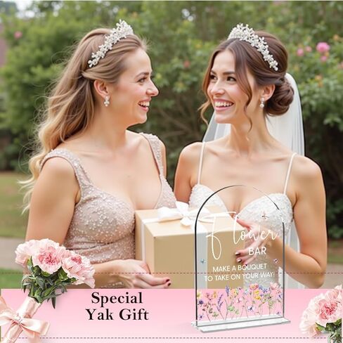 علامة شريط الزهور لديكور الزفاف لافتة طاولة من الأكريليك الشفاف لحفلات الزواج والذكرى السنوية والاستقبال والمقهى والحفلات والمناسبات التجارية in Kuwait