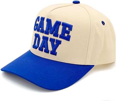 ScarvesMe Women Fashion Game Day Lettering Embroidered Snapback Trucker Cotton Baseball Cap Hat in Saudi Arabia
