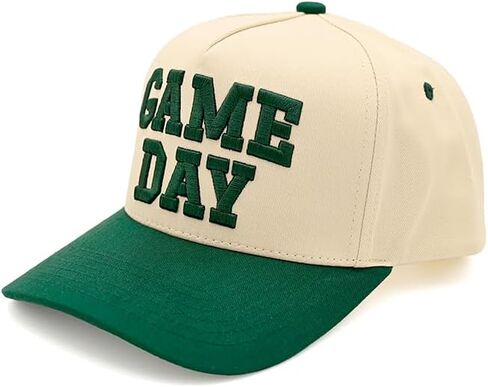 ScarvesMe Women Fashion Game Day Lettering Embroidered Snapback Trucker Cotton Baseball Cap Hat in Saudi Arabia