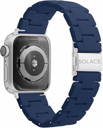 سوار ساعة Solace Bands رفيع غير لامع من الراتنج - متوافق مع أحزمة ساعة Apple للنساء والرجال، أساور iWatch لـ 38 مم 40 مم 41 مم 42 مم 44 مم 45 مم 49 مم الترا، SE والسلسلة 8 7 6 5 4 3 2 1 in Kuwait
