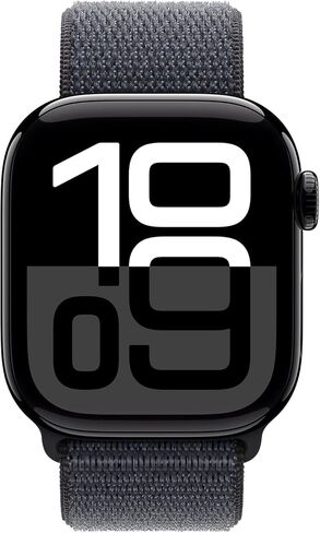 Apple Watch Series 10 [GPS ، 42 مم] - علبة ألومنيوم ذهبية وردية مع حلقة Plum Sport (متجددة) in Saudi Arabia