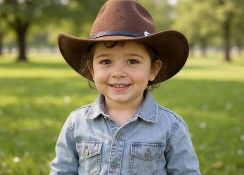 Western Cowboy Hat for Kids Toddler Girls Boys-Felt Fedora Cowgirls for 2-6 Years Old in Kuwait