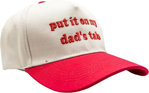 Put It On My Dad’s Tab Embroidery Hat – 100% Cotton Embroidered Baseball Cap, Adjustable Dad Hat for Everyday Wear in Saudi Arabia