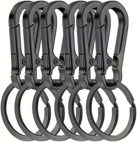 2pcs Retro Keychain with Belt Clip, Classic Design Key Holder, Durable Metal Keychain, Silver&GunBlack in Saudi Arabia