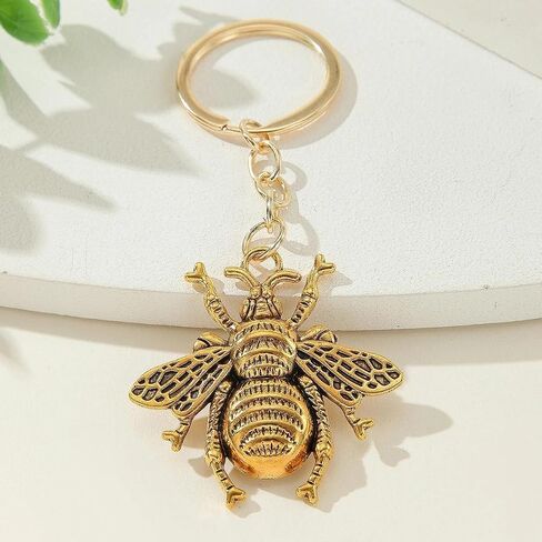 1Pc Golden Bee Keychain Pendant Accessories Simple Modern Light Luxury Fashion Keychain in Saudi Arabia