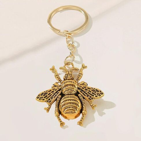 1Pc Golden Bee Keychain Pendant Accessories Simple Modern Light Luxury Fashion Keychain in Saudi Arabia