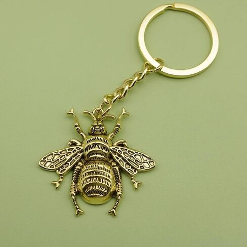1Pc Golden Bee Keychain Pendant Accessories Simple Modern Light Luxury Fashion Keychain in Saudi Arabia