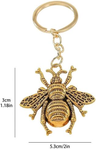 1Pc Golden Bee Keychain Pendant Accessories Simple Modern Light Luxury Fashion Keychain in Saudi Arabia