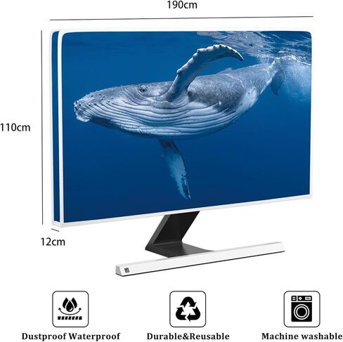 Baocicco Owl Waterproof 22, 23, 24, 25 Inch Anti-Static Dustproof LCD/LED/HD Natural Animals Desktop Computer Monitor Cover Monitor Accessories Laptop TV LCD Screen Decoration for Tablet in Kuwait