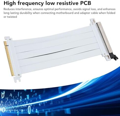 ASIXXSIX PCIE 5.0 RISER ، 128GBPS عالية السرعة عالية السرعة محول كبلات تمديد GPU متوافق مع 4.0 3.0 2.0 1.0 ، دليل مستقبلي لجهاز GN 5 GPU العمودي (60 سم) in Kuwait