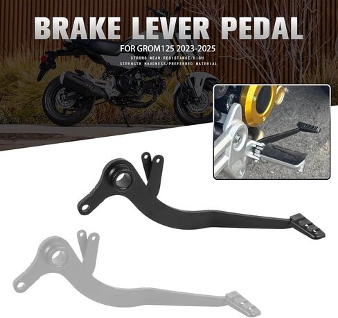 Motorcycle Brake Pedal Foot Lever Replacement for Honda GROM MSX125 Grom 125 2023 2024 2025 Brake Lever Pedal (Black) in Saudi Arabia