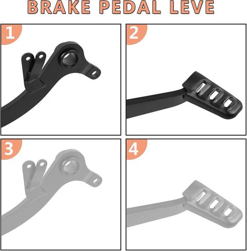 Motorcycle Brake Pedal Foot Lever Replacement for Honda GROM MSX125 Grom 125 2023 2024 2025 Brake Lever Pedal (Black) in Saudi Arabia