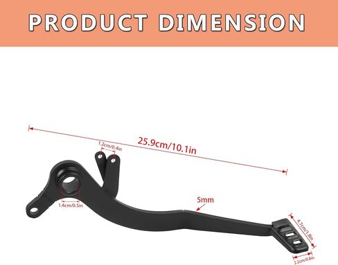 Motorcycle Brake Pedal Foot Lever Replacement for Honda GROM MSX125 Grom 125 2023 2024 2025 Brake Lever Pedal (Black) in Saudi Arabia