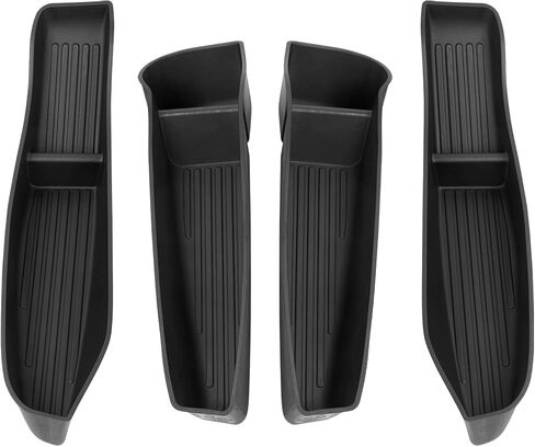 Shademax Set of 4 Car Door Organizer Tray for Tesla Model Y Juniper 2026 2025 Front& Rear Door Side Storage Box for New Model Y Juniper Accessories 2026 Slot Pockets Organizer Insert TPE Material in Saudi Arabia