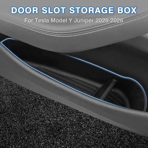 Shademax Set of 4 Car Door Organizer Tray for Tesla Model Y Juniper 2026 2025 Front& Rear Door Side Storage Box for New Model Y Juniper Accessories 2026 Slot Pockets Organizer Insert TPE Material in Saudi Arabia