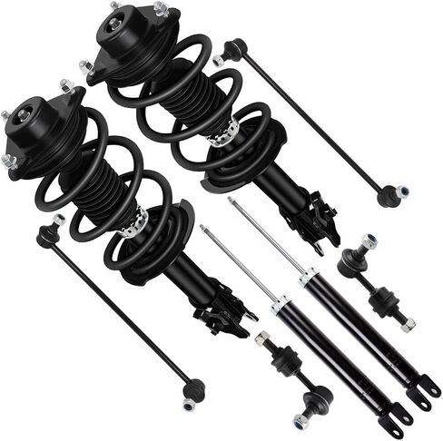 مجموعة تعليق الصدمات SCITOO Struts لعام 2011 لمجموعة دعامة أمامية Hyundai Sonata كاملة، ممتص الصدمات الخلفي، نهاية قضيب التعادل 8 قطع، 172586 172585 5646 K750610 K750611 K750603 in Saudi Arabia