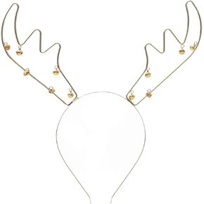 عصابة رأس Crazy Night Antlers - زي غزال للنساء - عصابة رأس على شكل قرون غزال مع آذان غزال - مثالية لعيد الميلاد والمناسبات الاحتفالية in Kuwait