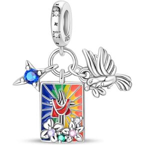 925 Sterling Silver Charms for Bracelets Necklaces Dangle Pendant With 5A Cubic Zirconias Bead Charm for Women DIY Jewelry in Kuwait