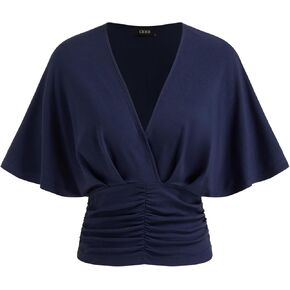 CIDER Peplum Tops for Women Trendy V Neck Cute Going Out Shirt Casual Slim Fit Early Fall Fashion in Saudi Arabia