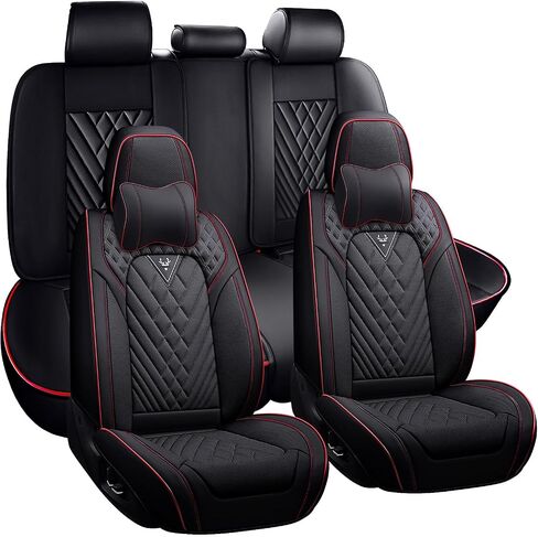 Seat Covers for GMC Terrain 2010-2024,Car Front and Back Seat Covers,Waterproof Seat Cover,Car Seat Cover All Weather(5 Seats, Black Cream) in Saudi Arabia