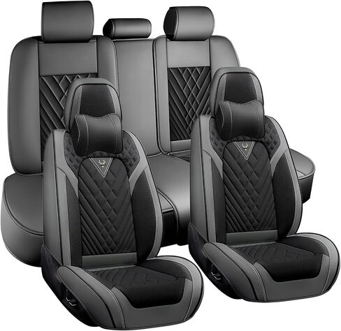 Seat Covers for GMC Terrain 2010-2024,Car Front and Back Seat Covers,Waterproof Seat Cover,Car Seat Cover All Weather(5 Seats, Black Cream) in Saudi Arabia