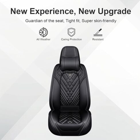 Seat Covers for GMC Terrain 2010-2024,Car Front and Back Seat Covers,Waterproof Seat Cover,Car Seat Cover All Weather(5 Seats, Black Cream) in Kuwait