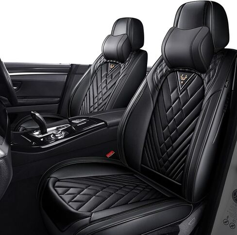 Seat Covers for GMC Terrain 2010-2024,Car Front and Back Seat Covers,Waterproof Seat Cover,Car Seat Cover All Weather(5 Seats, Black Cream) in Kuwait