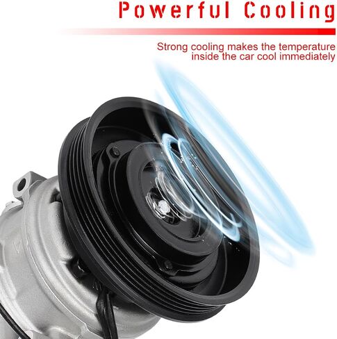 CCIYU A/C Compressor with Clutch A/C Air Compressor for Car 1995-1999 for Chrysler Sebring 2.0L Air Conditioning Compressor for MR201706 in Saudi Arabia