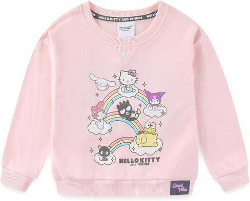 Hello Kitty & Friends Sanrio Girls French Terry Sweatshirt and Skort Skirt 2 Piece Set for Big Kids in Saudi Arabia
