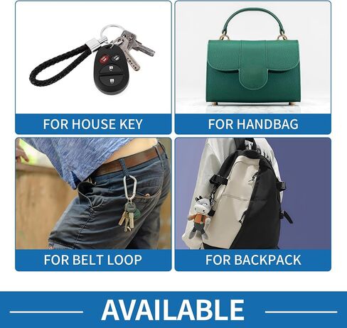 Car Keychain Universal Key Chain with Ring for Key Fobs for Home for Women Leather,Zinc Alloy Silver Tone,Black 2 Pcs in Saudi Arabia