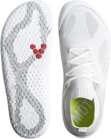 Vivobarefoot Motus Strength Womens Barefoot Zero-Drop Shoes | Improves Strength & Stability | Lightweight for Training & Running | Wide Fit Grounding Shoes | Bright White-Grey | 0 in Kuwait