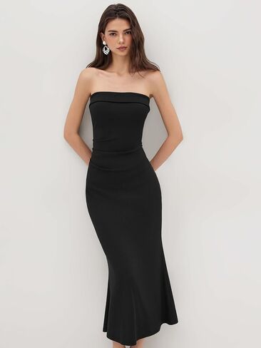 CIDER Womens Tube Dress Summer Maxi Strapless Bodycon Long Cocktail Party Club Dresses in Saudi Arabia