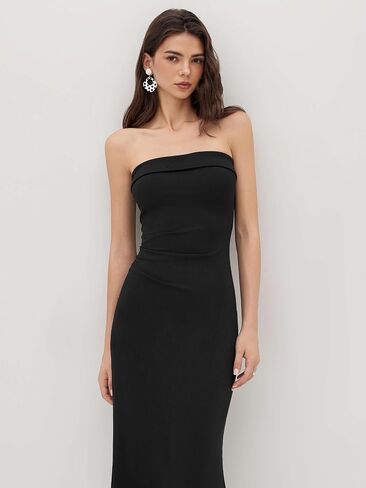 CIDER Womens Tube Dress Summer Maxi Strapless Bodycon Long Cocktail Party Club Dresses in Saudi Arabia