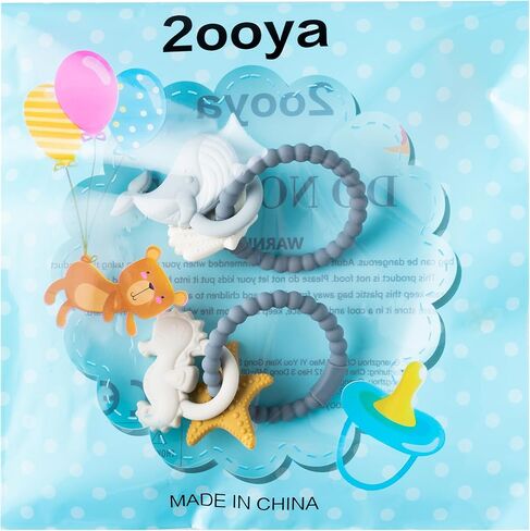 Easter Silicone Teethers for Babies - 2ooya 2Pcs Rabbit Chick Infant Teething Chew Toys, Toddler Sore Gums Pain Relief Toy for Newborn Boy and Girl Easter Spring Baby Shower Birthday Gifts in Kuwait