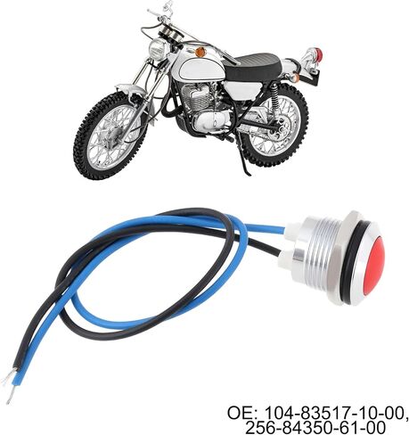 2Pcs Motorcycle High Beam Indicator Pilot Light 104-83517-10-00 Compatible with Yamaha RT1 TY250 DT1 CT2 DT3 CT1 1969-1976, Red in Saudi Arabia
