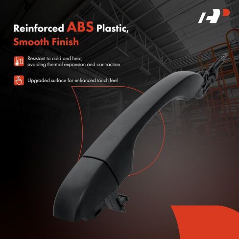 A-Premium Rear Driver or Passenger Side Exterior Door Handle Compatible with Dodge Journey 2011-2019 & Chrysler 300 2011-2022, Primed Black, Replace# 1RH65AXRAD in Saudi Arabia