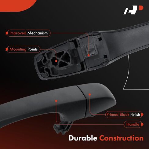 A-Premium Rear Driver or Passenger Side Exterior Door Handle Compatible with Dodge Journey 2011-2019 & Chrysler 300 2011-2022, Primed Black, Replace# 1RH65AXRAD in Saudi Arabia
