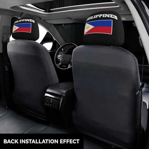 Philippinese Philippines Flag Car Seat Headrest Protecting Cover, Headrest Dust Guards, Car Decor Accessories, for Cars, Vans, Trucks 2 Pcs in Saudi Arabia