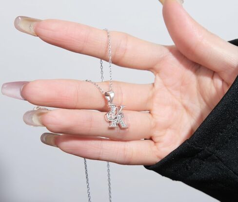 S925 Sterling Silver Initial Letter Necklaces for Women Dainty Letter Chain Necklace for Women Personalized Jewelry Gifts in Kuwait