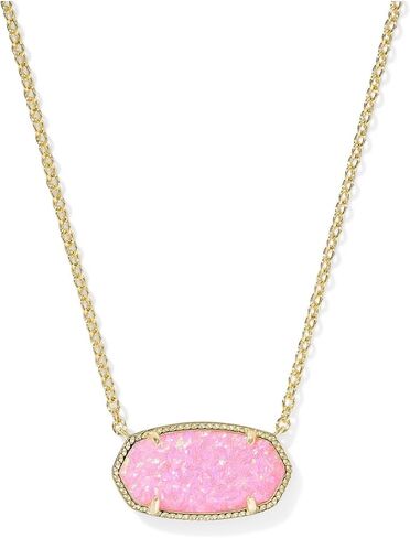 Kendra Scott Womens Elisa Statement Pendant Necklace Gold Carnation Opal One Size One Size in Saudi Arabia
