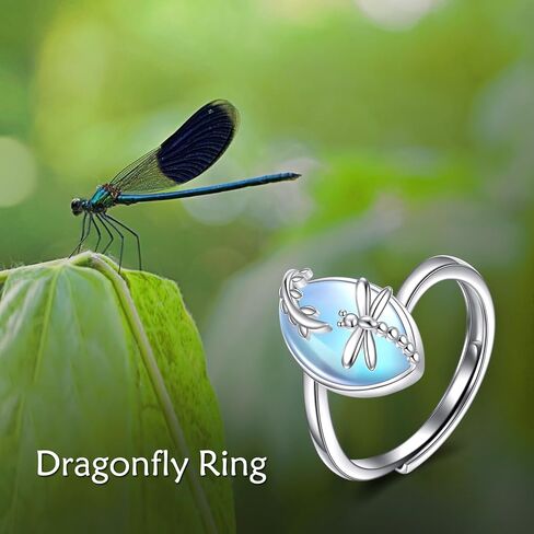 Moon and Star Ring S925 Sterling Silver Crescent Moon Star Ring Opal Open Ring Adjustable Ring Gift for Women in Kuwait
