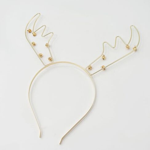 عصابة رأس Crazy Night Antlers - زي غزال للنساء - عصابة رأس على شكل قرون غزال مع آذان غزال - مثالية لعيد الميلاد والمناسبات الاحتفالية in Kuwait
