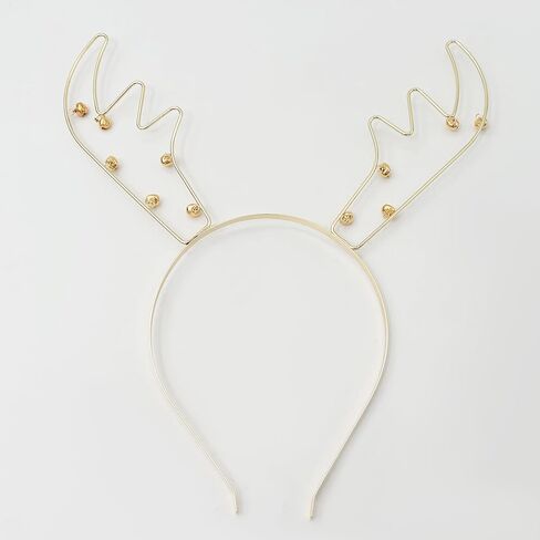 عصابة رأس Crazy Night Antlers - زي غزال للنساء - عصابة رأس على شكل قرون غزال مع آذان غزال - مثالية لعيد الميلاد والمناسبات الاحتفالية in Kuwait