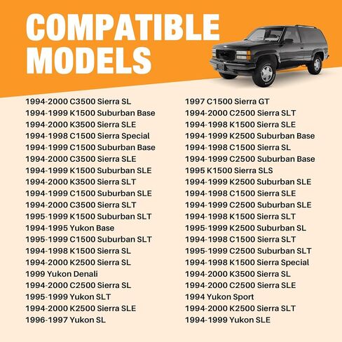 شبكة أمامية من CarPartsDepot متوافقة مع جميع الكروم مع 1994-2000 GMC C/K 1500 2500 3500 Yukon مع توفير الشعار in Saudi Arabia