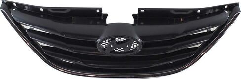 Garage-Pro Grille Assembly Compatible with 2011-2014 Hyundai Sonata Textured Black Shell and Insert in Saudi Arabia